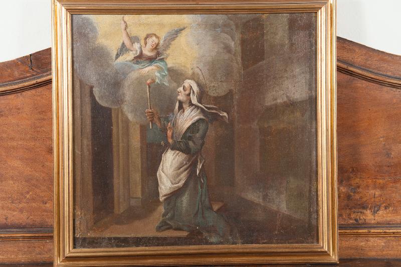 19-Bott. toscana sec. XVIII, Un angelo appare a Santa Zita dipinto-bewe
